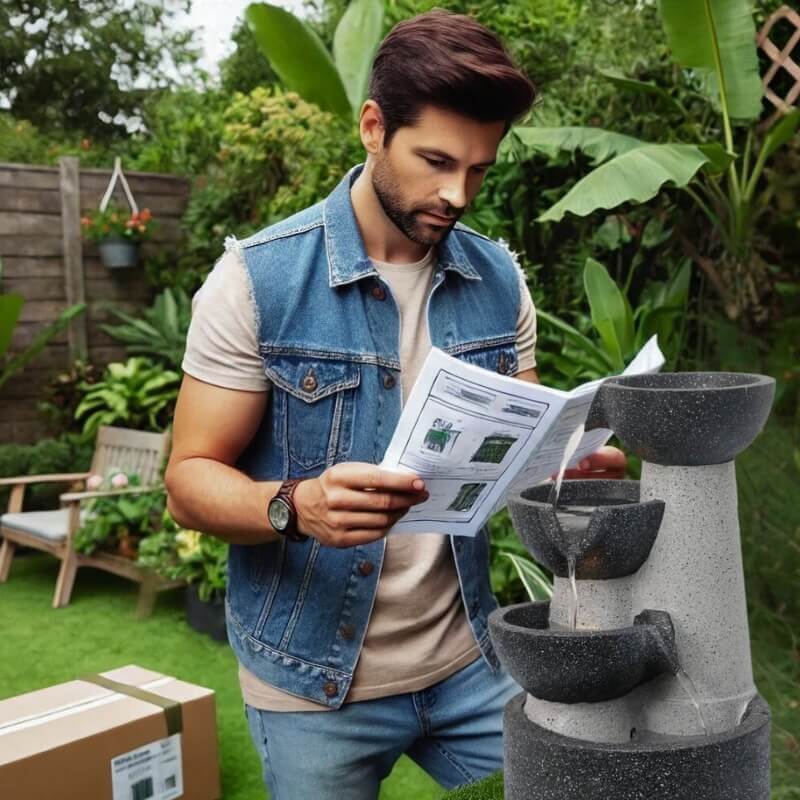 Zahradní solární fontána